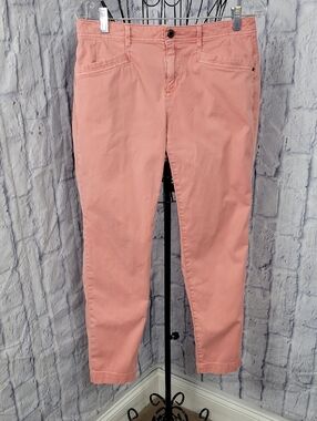 Orvis Coral Pink Straight Leg Pants Size 8 Stretch Casual Classic